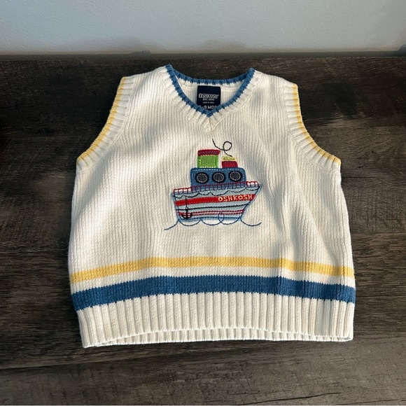OshKosh B'gosh Other - Oshkosh 6-9 months White Boat Sweater Vest